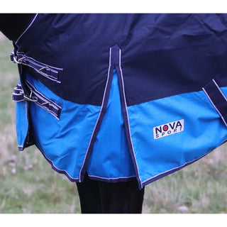 Regntäcke Halvhals Cyclone 100g Navy/Cobalt lagom varmt utetäcke  -  från  NOVA